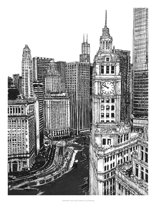 B&W Us Cityscape-Chicago