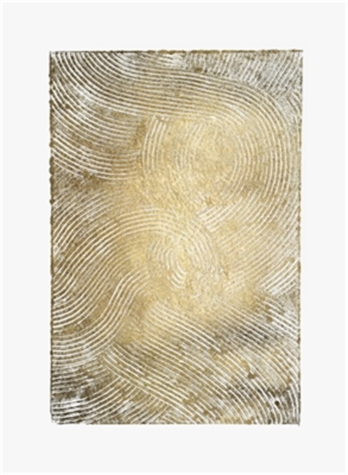 Gold Foil Wave Scroll I