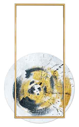 Yellow & Black Rounds I